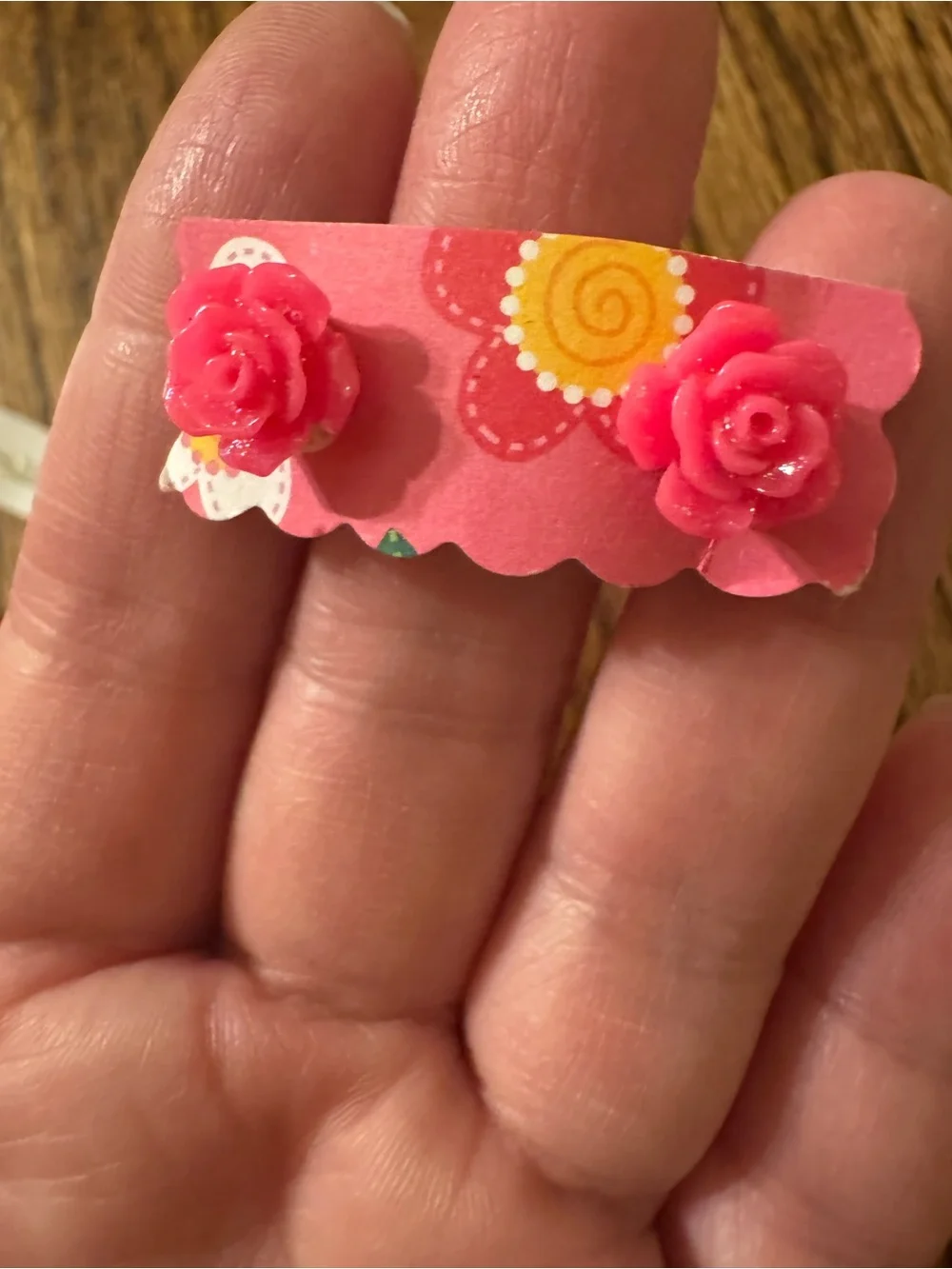 4 Pairs Cute Novelty Stud Earrings Lot – Flowers, Hearts & Crabs